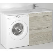 Тумба с раковиной Vod-ok Смайл 120 R дубослив ореховый светлый 3445