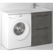 Тумба с раковиной Vod-ok Смайл 120 R серый камень 57806