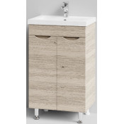 Тумба с раковиной Vod-ok Смайл 50 ореховый дубослив светлый