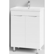 Тумба с раковиной Vod-ok Смайл 58 белый глянец