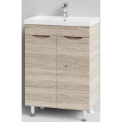 Тумба с раковиной Vod-ok Смайл 58 дубослив ореховый светлый 3445