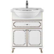 Тумба под раковину Vod-ok Мариэль 75 белый/патина золото
