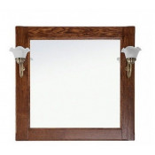 Зеркало Vod-ok Дубини 75x80 со светильником орех