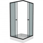 Душевой уголок Niagara Eco NG-008-14QT 90х90 черный/стекло тонированное