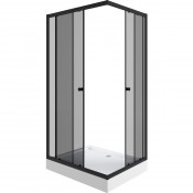 Душевой уголок Niagara Eco NG-012-14QT 120х80 черный/стекло тонированное