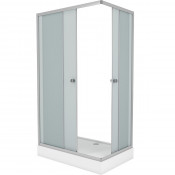 Душевой уголок Niagara Eco NG-018-14Q 100х80 хром матовый/матовое