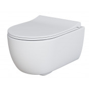 Унитаз подвесной Ambassador Abner 103T20101R-102T20101S безободковый белый матовый с сиденьем