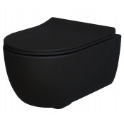 Унитаз подвесной Ambassador Abner 103T20201R-102T20201S безободковый черный матовый с сиденьем