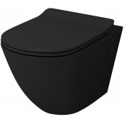 Унитаз подвесной Grossman GR-4411B черный с тонкой крышкой