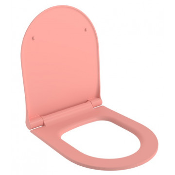 Сиденье для унитаза Ambassador Abner 102T20901S с микролифтом розовое матовое