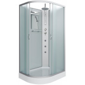 Душевая кабина Niagara Classic NG-3312-14RBKTG 120x80 с гидромассажем хром/матовое