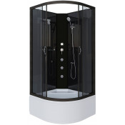 Душевая кабина Niagara Classic NG-6508-14BKG 90x90 с гидромассажем черный/тонированное