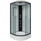 Душевая кабина Niagara Classic NG-6702-14G 100x100 с гидромассажем черный/прозрачное