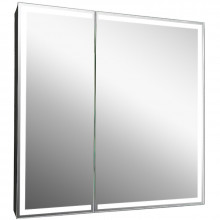 Зеркало-шкаф Континент Mirror Box Black LED МВК052 80х80 см черный с подсветкой