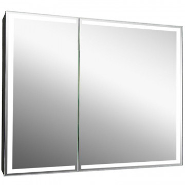 Зеркало-шкаф Континент Mirror Box Black LED МВК051 100х80 см черный с подсветкой