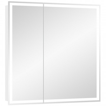 Зеркало-шкаф Континент Allure LED МВК045 80х80 белый с подсветкой