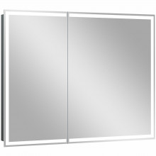 Зеркало-шкаф Континент Allure LED МВК044 100х80 белый с подсветкой