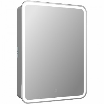 Зеркало-шкаф Континент Elliott LED МВК016 55х80 правый белый с подсветкой