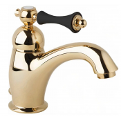 Смеситель для раковины Cezares Margot MARGOT-LSM1-03/24-N золото/ручка черная