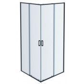 Душевой уголок Aquatek AQ ARI KV 10020BL 100x100 черный матовый/прозрачное