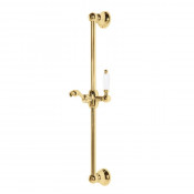 Душевая штанга Cezares CZR-U-S-03/24-Bi золото/ручка белая