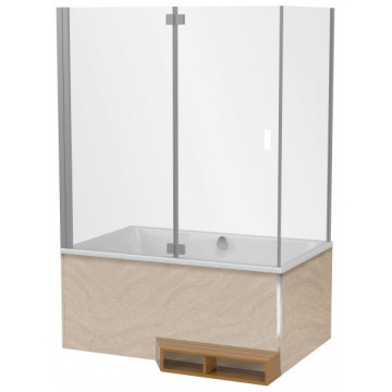 Штора для ванной Jacob Delafon Capsule E6D126-GA 120 хром/прозрачное