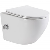 Унитаз подвесной с функцией биде BelBagno Uno BB3105CHR-BS/SC с сиденьем Микролифт