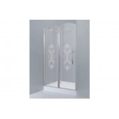 Душевая дверь Cezares Giubileo GIUBILEO-60/40-CP-Cr-L 60 хром/прозрачное с узором