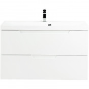 Тумба под раковину подвесная BelBagno Vittoria 100 VITTORIA-1000-2C-SO-BL-P Bianco Lucido