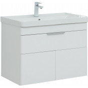 Тумба с раковиной Aquanet Ирис new 80 312430 (1 ящик, 2 дверцы) белый глянец