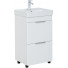 Тумба с раковиной Aquanet Ирис new 50 312420 (2 ящика) белый глянец