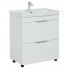 Тумба с раковиной Aquanet Ирис new 70 312426 (2 ящика) белый глянец