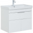 Тумба с раковиной Aquanet Ирис new 70 312427 (1 ящик, 2 дверцы) белый глянец