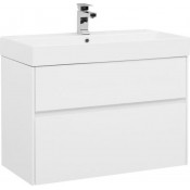 Тумба с раковиной Aquanet Бруклин 85 белый 203960+198208 (212598)