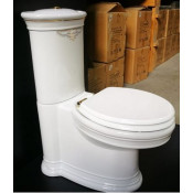 Унитаз напольный Boheme Puro 959-G белый/золото