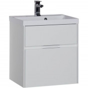 Тумба с раковиной Aquanet Латина 60 179934+00179393 белый