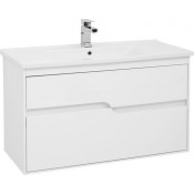 Тумба под раковину Aquanet Модена 100 198489 белый глянец