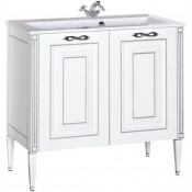 Тумба под раковину Aquanet Паола 90 181762 белый/серебро