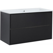 Тумба под раковину Aquanet Милан 105 316690 черный глянец