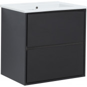 Тумба под раковину Aquanet Милан 65 306379 черный глянец