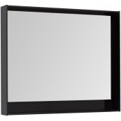 Зеркало Aquanet Милан 100 306375 с подсветкой черный глянец