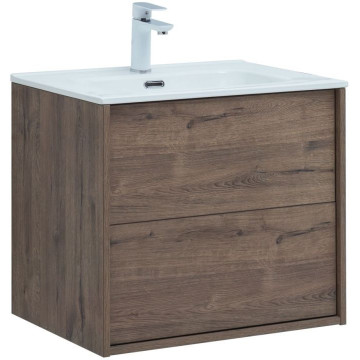Тумба с раковиной Aquanet Lino 60 298572 дуб веллингтон