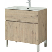 Тумба с раковиной Aquanet Алвита new 80 273994 дуб веллингтон/белый