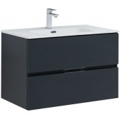 Тумба с раковиной Aquanet Алвита new 80 273987 антрацит