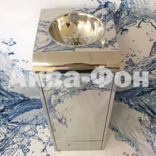 Фонтан питьевой Аква-Фон «Ученик» с вертикальной подачей воды (1мм) из нержавеющей стали