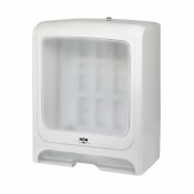 HOR-11111102 Диспенсер для бумажных полотенец HOR T1 БИЗНЕС корпус белый, матовое стекло