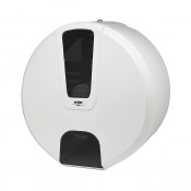 HOR-21113303 Диспенсер туалетной бумаги HOR N1 БИЗНЕС корпус белый, черное стекло