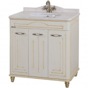 Тумба под раковину Bellezza Аллегро Люкс 100 2792 бежевая патина/золото