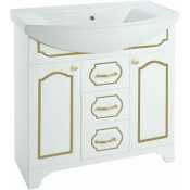 Тумба под раковину Bellezza Тиффани 85 7855 белая патина/золото