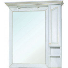 Зеркальный шкаф Bellezza Рим 100R 3698 белая патина/золото